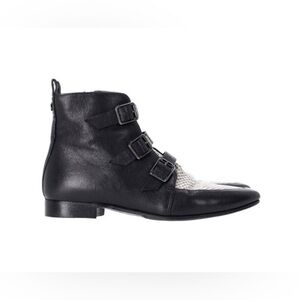 Black and White Ankle Boots